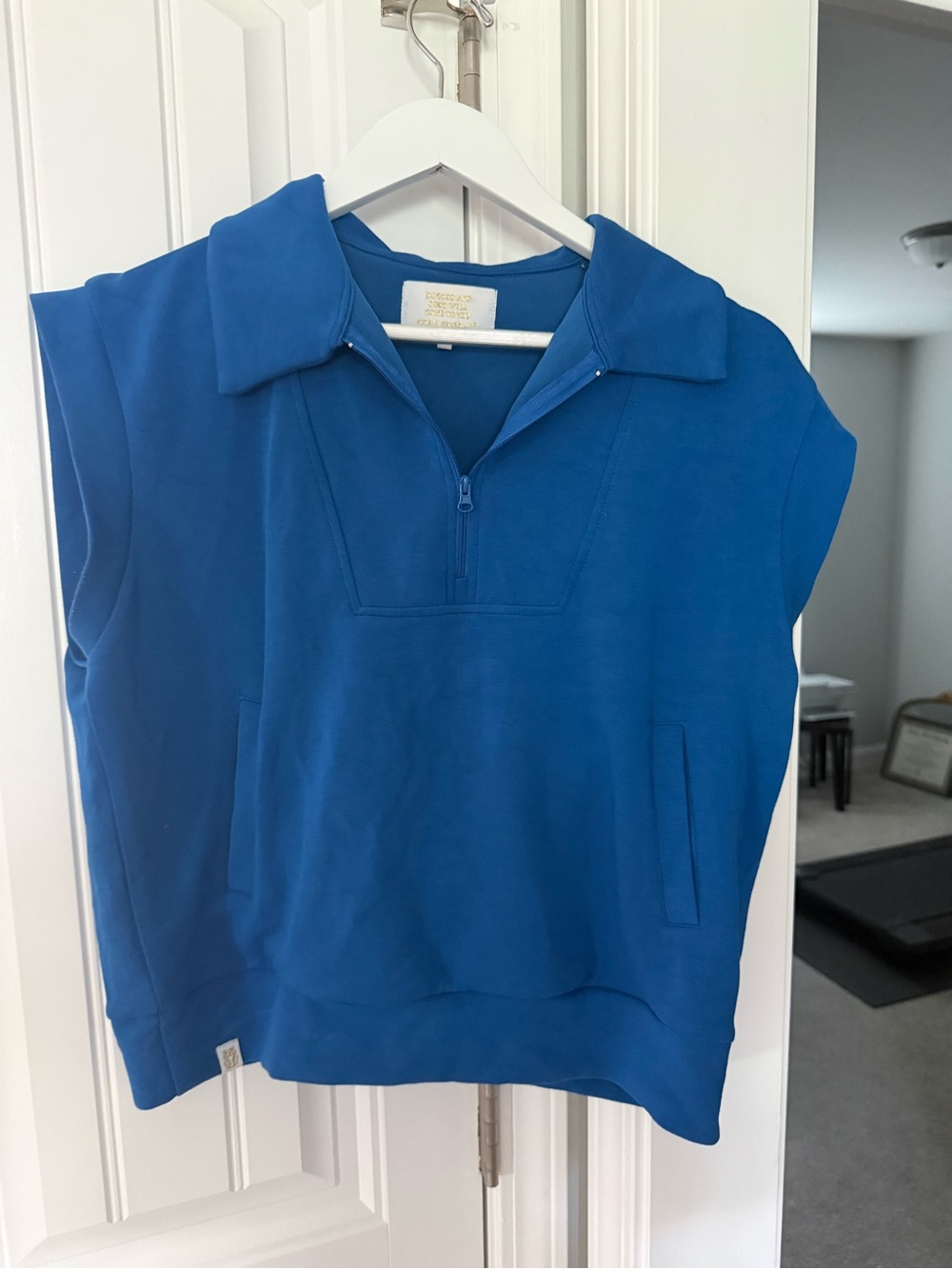 Women’s Half-Zip Pullover Sweater - Bright Blue
